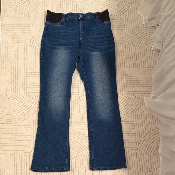SHEIN Dark Blue Straight Leg Jeans - Picture 3 of 5